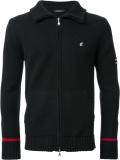 ribbed detailing zipped cardigan
