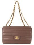 quilted double chain shoulder bag