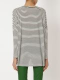 crew neck striped blouse