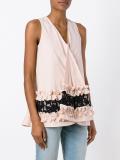 ruffle & lace detail sleeveless top