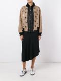 disc applique bomber jacket