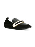 metallic vamp mocassins