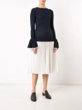pleated trim sweatshirt 