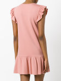 ruffled sleeves mini dress