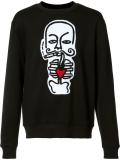 'heart' print sweatshirt