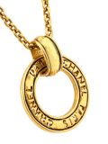 cut circle pendant necklace
