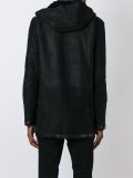 zipped shearling coat 