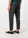 woven check trousers 