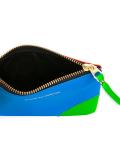 colour block zipper purse