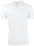 buttoned V-neck T-shirt