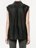 flower appliqué sleeveless shirt