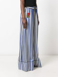 striped flared pants 