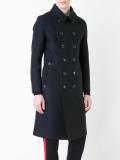 notched lapel double-breasted coat