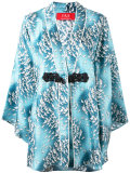 bird print kimono jacket