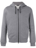 zip-front hooded sweatshirt