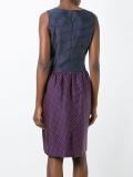polka dot colour block shift dress