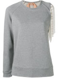 fringed sleeve detail sweatshirt