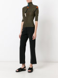 colour block pleated top