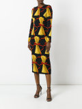 spaghetti print dress