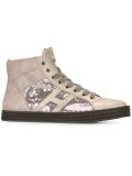 sequin embellished hi-top sneakers