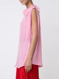'Charmeuse Asymmetric Collared' blouse