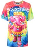 tie dye elephant print T-shirt