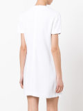 logo print strap dress