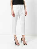 high-waist cropped trousers