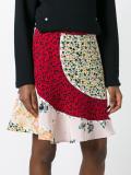panelled A-line skirt 