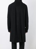 draped funnel neck coat