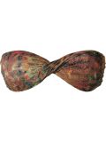 printed bandeau bikini top