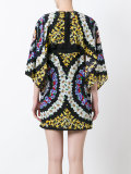 floral print cape dress