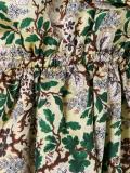 floral jacquard off-shoulder dress