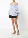 off-shoulders striped blouse