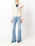 hooded biker jacket