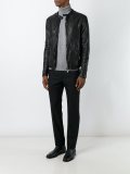 zipped leather jacket
