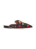 embroidered floral mules 