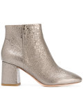metallic ankle boots