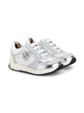 logo metallic sneakers