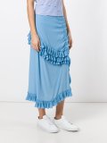 ruched ruffled skrt