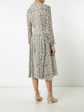 printed V-neck dress