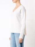 V-neck ribbed detailing jumper