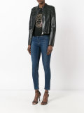 Baroque embroidered cropped jacket