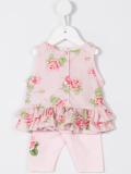 rose print dress set