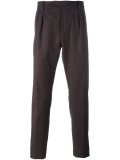 tapered pleat detail trousers