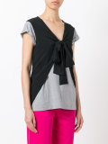 v-neck layered T-shirt 