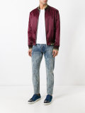 bleached straight jeans