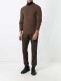 printed slim-fit trousers