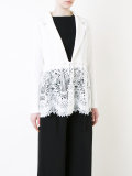 lace hem blazer 