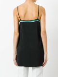satin-trim tank top